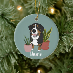 Customizable Bernese Mountain Dog  Ceramic Ornament