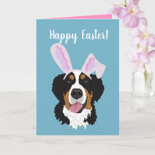Customizable Bernese Mountain Dog Easter  Card