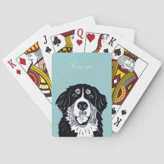 Customizable Bernese Mountain Dog   Poker Cards