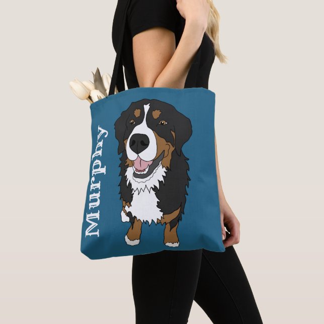 Customizable Bernese Mountain Dog  Tote Bag (Close Up)