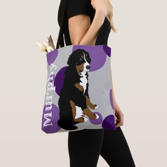 Customizable Bernese Mountain Dog  Tote Bag (Close Up)