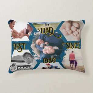Customizable 'Best Dad Since' Accent Pillow