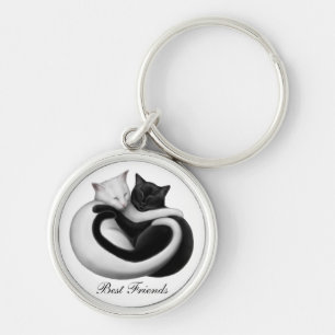Customizable Best Friends Cats Keychain