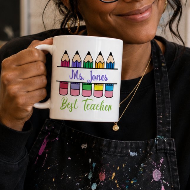 Customizable Best Teacher Appreciation Coffee Mug (Creator Uploaded)