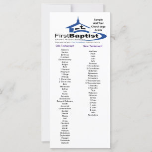 Customizable Bible Bookmark Church Logo