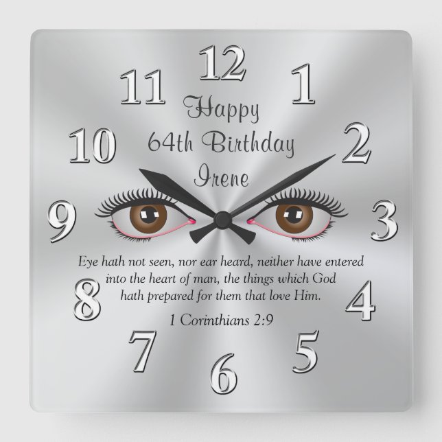 Customizable Bible Verse Clocks Eye Hath Not Seen (Front)