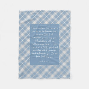 Customizable Bible Verse Isaiah 41:10, 13  Fleece Blanket