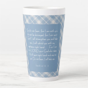 Customizable Bible Verse Isaiah 41:10, 13 Latte Mug