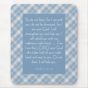 Customizable Bible Verse Isaiah 41:10, 13  Mouse Pad