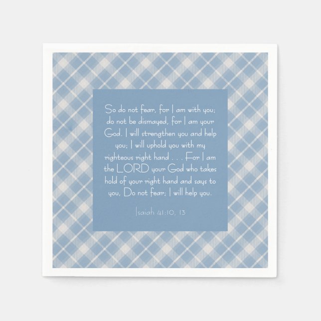 Customizable Bible Verse Isaiah 41:10, 13  Napkin (Front)