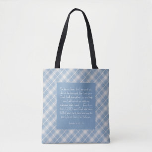 Customizable Bible Verse Isaiah 41:10, 13 Tote Bag