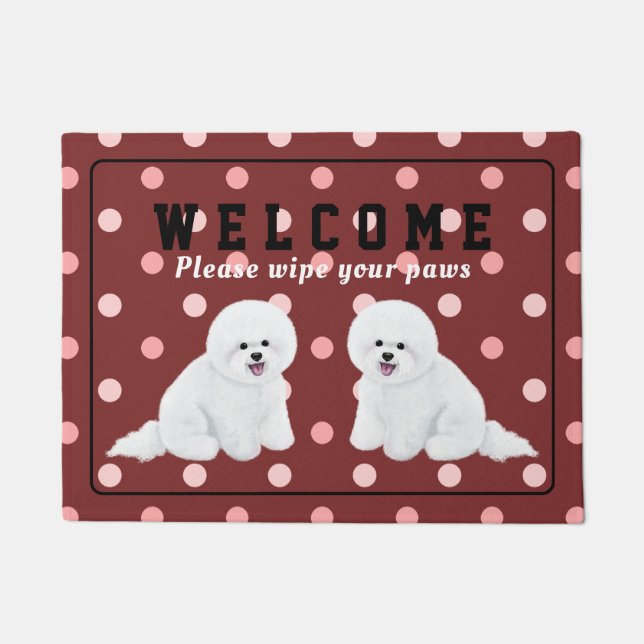 Customizable Bichon Frise Doormat (Front)