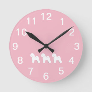 Customizable Bichon Frise Wall Clock