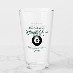 Customizable Billiards Pool Table Balls Bar Beer Glass