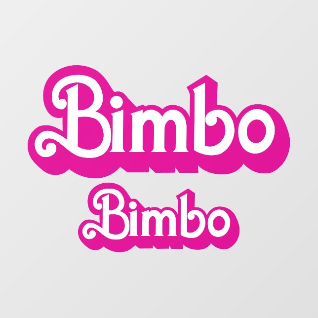 Customizable Bimbo Window Cling (Sheet)