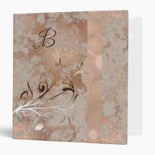 Customizable Binder Faux Rose Gold patterns