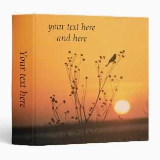Customizable bird at sunset avery photo binder