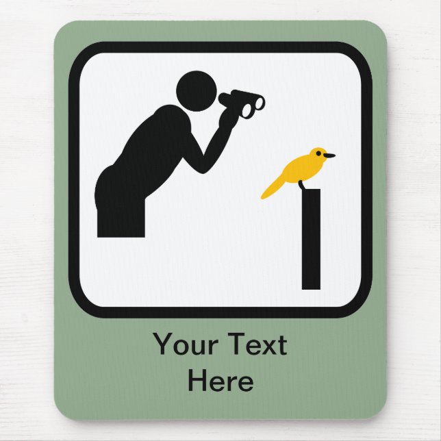 Customizable Birder / Bird Watcher Logo Mouse Pad (Front)