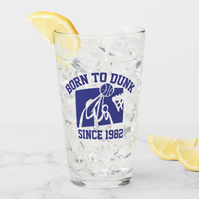 Customizable Birthday Basketball Glass (Front Ice)