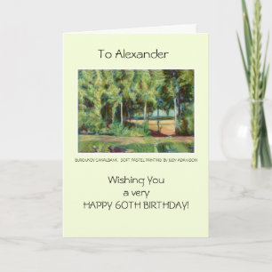 Customizable Birthday Card - Burgundy Canal