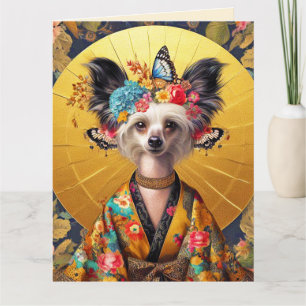 Customizable Birthday Card - Chinese Crested Dog
