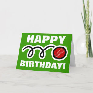 Customizable Birthday card for cricket players