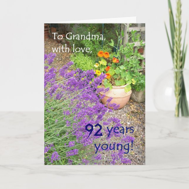 Customizable Birthday Card for Grandmother (Front)
