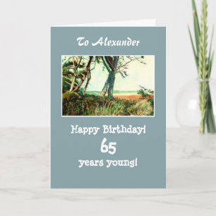 Customizable Birthday Card - Norfolk Beach