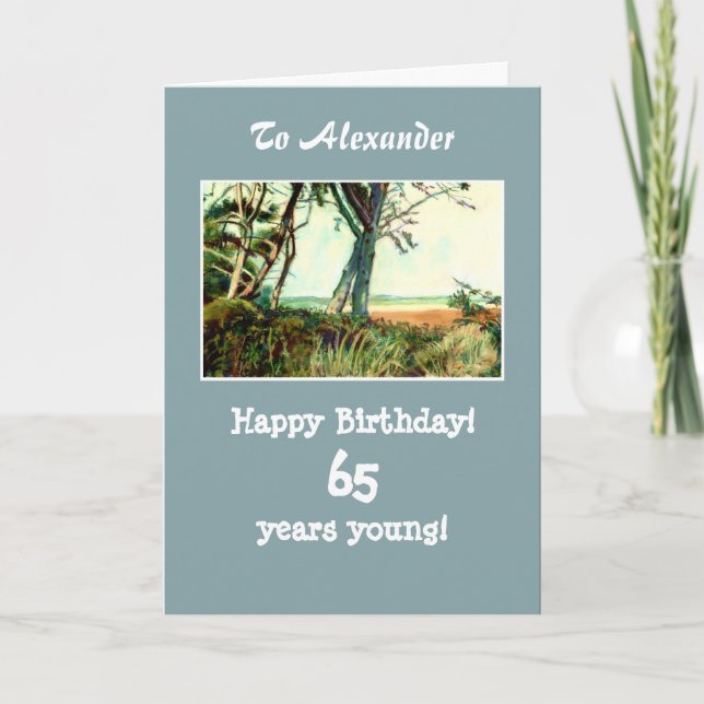 Customizable Birthday Card - Norfolk Beach (Front)