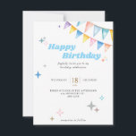Customizable Birthday Greeting Card for Girls<br><div class="desc">Turn her birthday into an unforgettable celebration with this customizable greeting card for girls! Add her name, age, and a heartfelt message to create a unique card made just for her. The adorable and colourful design makes it perfect for daughters, nieces, granddaughters, or any special girl in your life. A...</div>