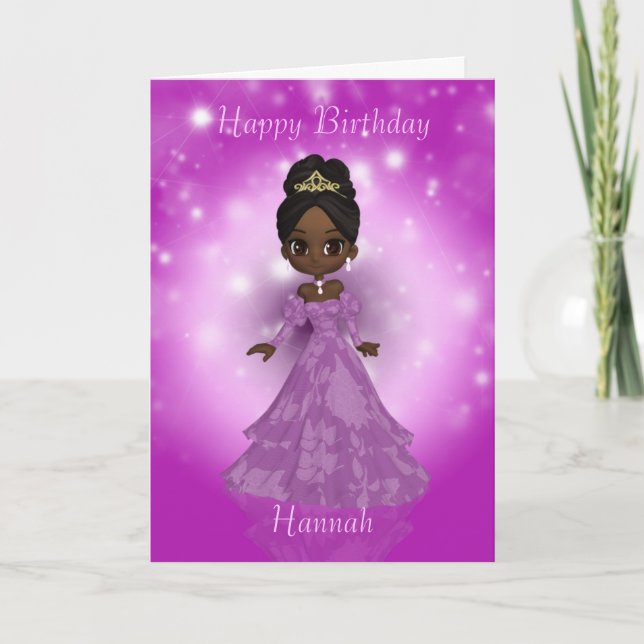 customizable birthday greeting card with cutie (Front)