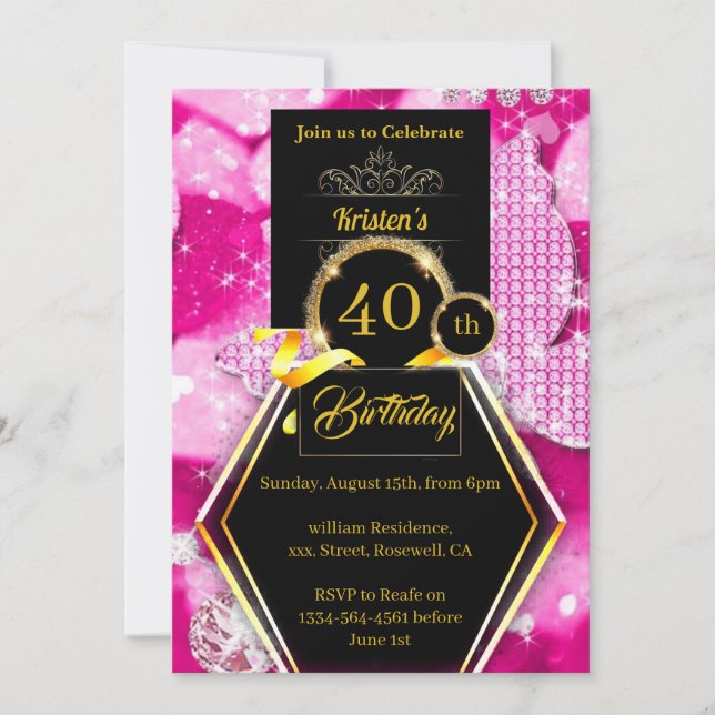 Customizable Birthday Invitation (Front)