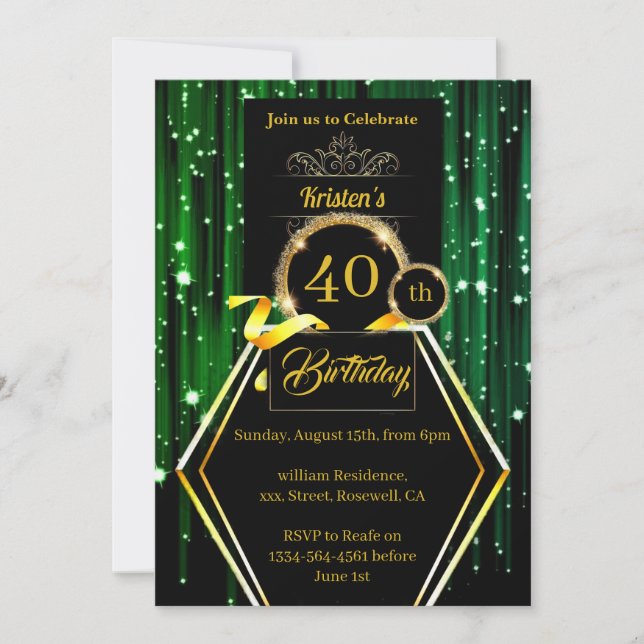 Customizable Birthday Invitation (Front)