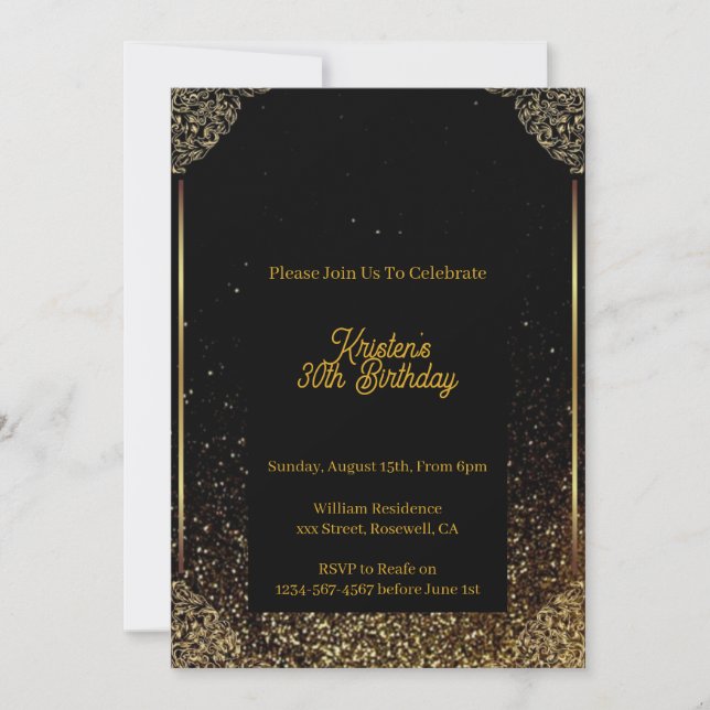 Customizable Birthday Invitation (Front)