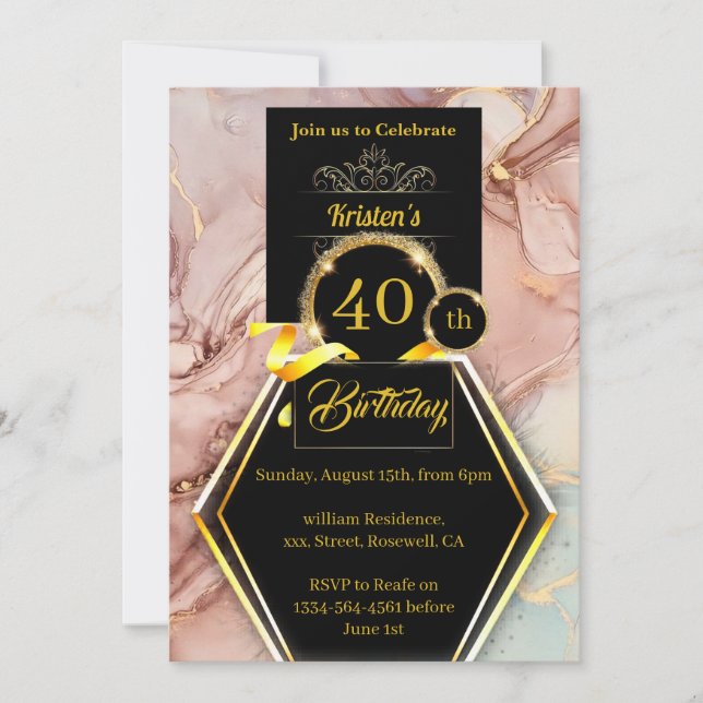 Customizable Birthday Invitation (Front)