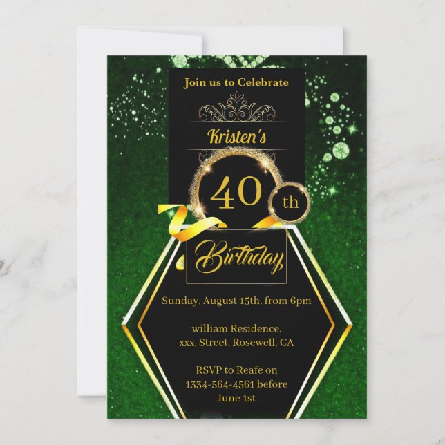 Customizable Birthday Invitation (Front)