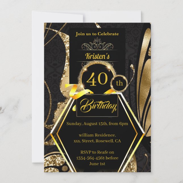 Customizable Birthday Invitation (Front)