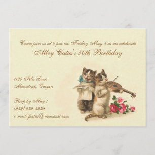 Customizable Birthday Invitation for Cat Lovers