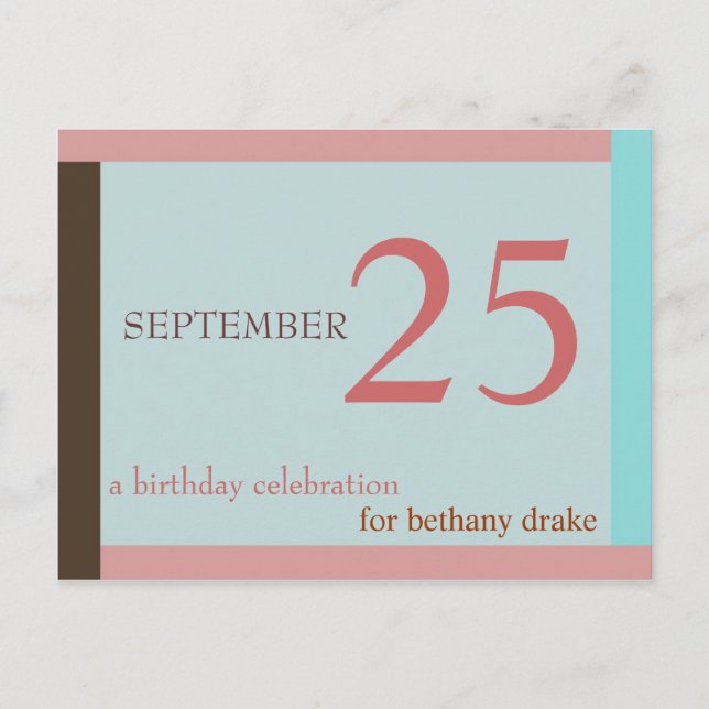 Customizable Birthday Invitation I (Front)