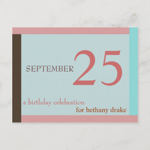 Customizable Birthday Invitation I Postcard