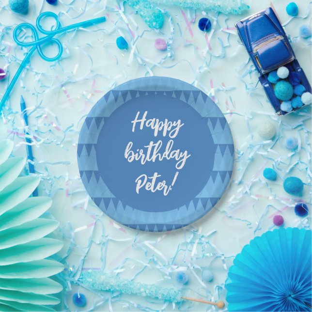 Customizable Birthday Paper Plato Plate (Party)