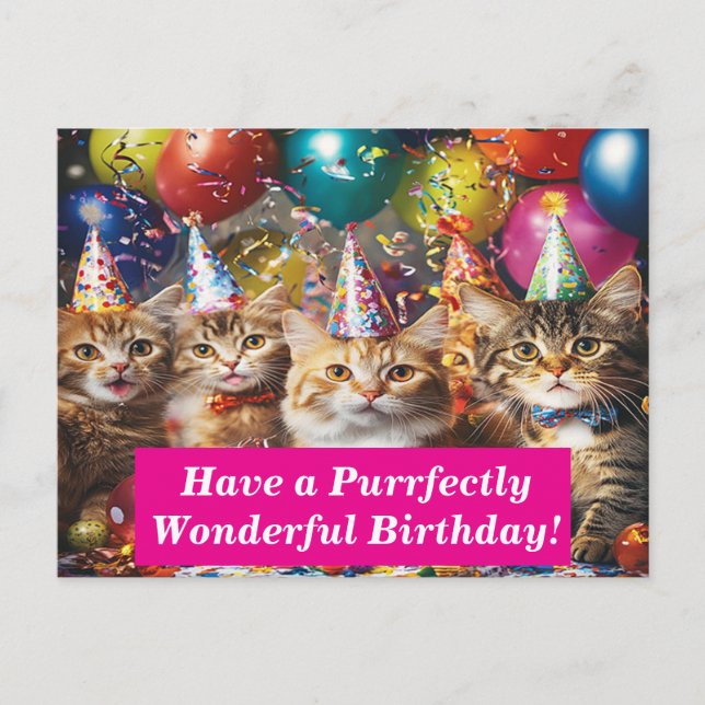 Customizable Birthday Postcard for Pet Lovers  (Front)
