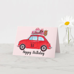 Customizable Birthday Retro Fiat 500 Card