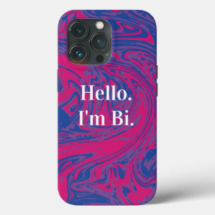 Customizable Bisexual Pride Flag Marbled Abstract iPhone 13 Pro Case