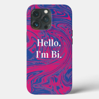 Customizable Bisexual Pride Flag Marbled Abstract iPhone 13 Pro Case