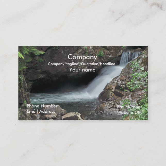 Customizable Biz Card with nature background (Front)