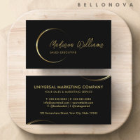Customizable Black and Gold Professional Business