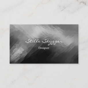 Customizable Black and White Abstract Art Business Card