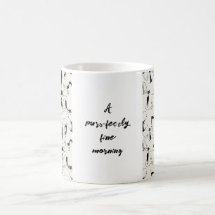 Customizable Black & Cream Cat Mug