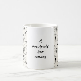 Customizable Black & Cream Cat Mug